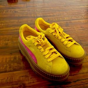 Puma yellow platform Rihanna fenty shoes